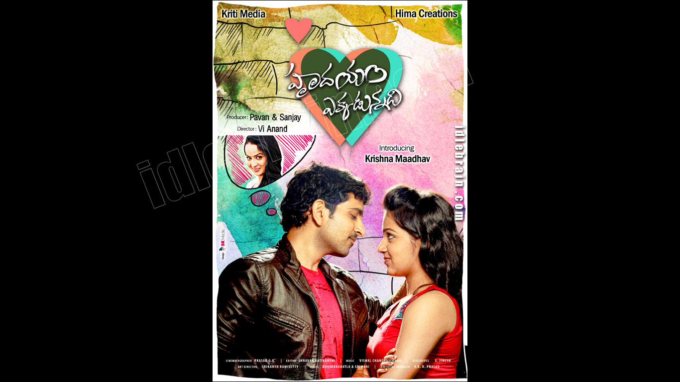 Hrudhayam Ekkadunnadi  wallpapers - Telugu cinema posters -   Krishna Maadhav