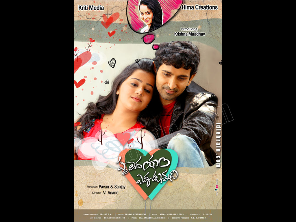 Hrudhayam Ekkadunnadi  wallpapers - Telugu cinema posters -   Krishna Maadhav