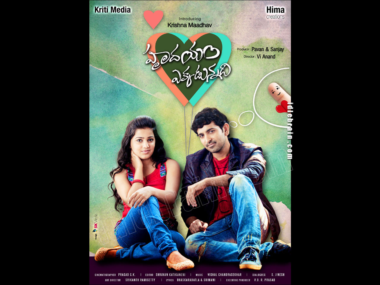 Hrudhayam Ekkadunnadi  wallpapers - Telugu cinema posters -   Krishna Maadhav