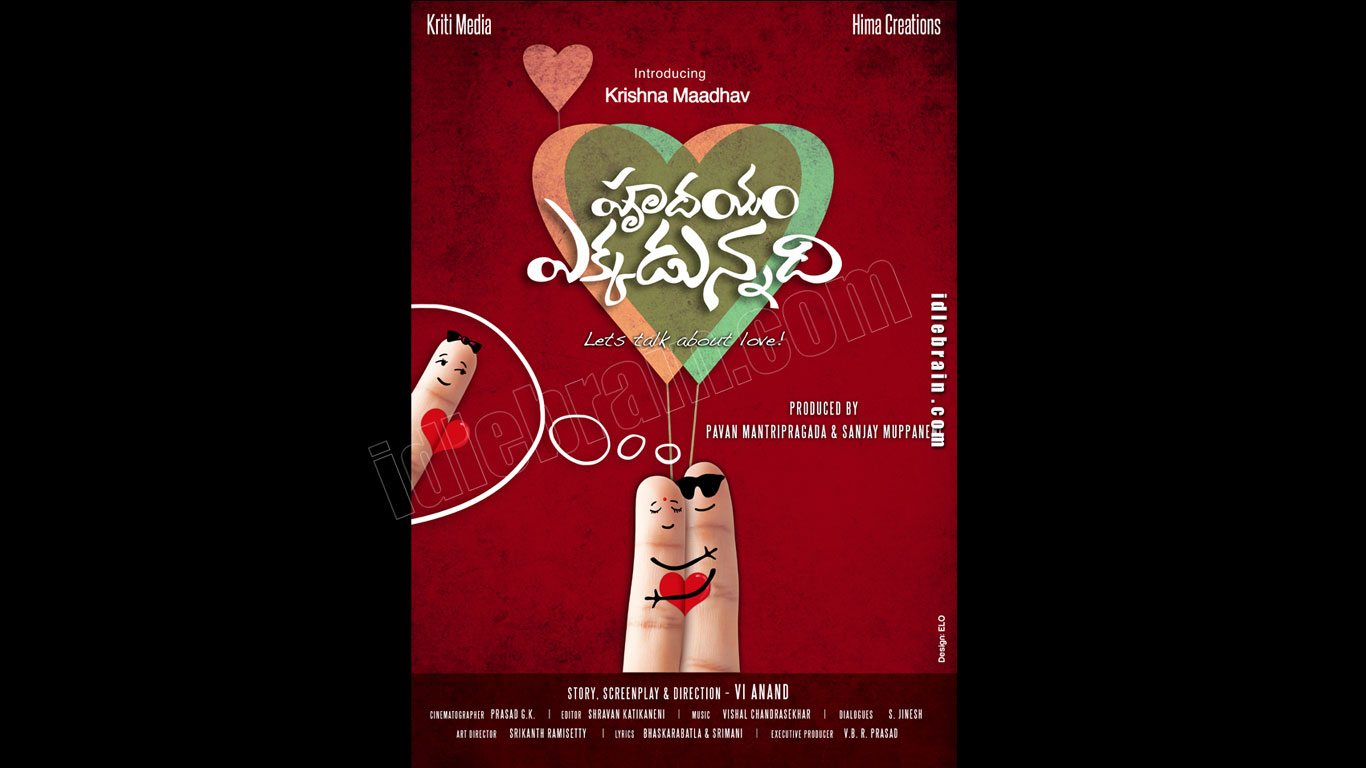 Hrudhayam Ekkadunnadi  wallpapers - Telugu cinema posters -   Krishna Maadhav