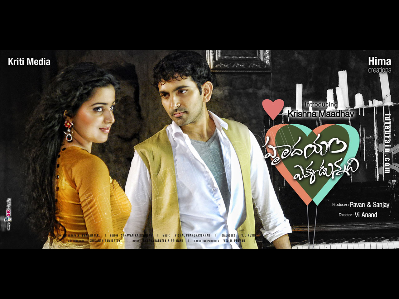 Hrudhayam Ekkadunnadi  wallpapers - Telugu cinema posters -   Krishna Maadhav