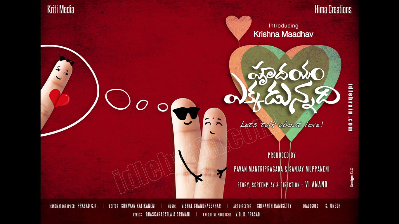 Hrudhayam Ekkadunnadi  wallpapers - Telugu cinema posters -   Krishna Maadhav