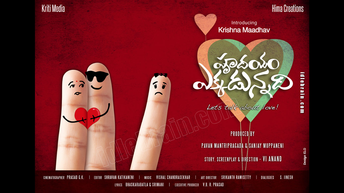 Hrudhayam Ekkadunnadi  wallpapers - Telugu cinema posters -   Krishna Maadhav