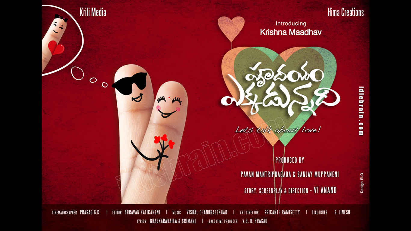 Hrudhayam Ekkadunnadi  wallpapers - Telugu cinema posters -   Krishna Maadhav