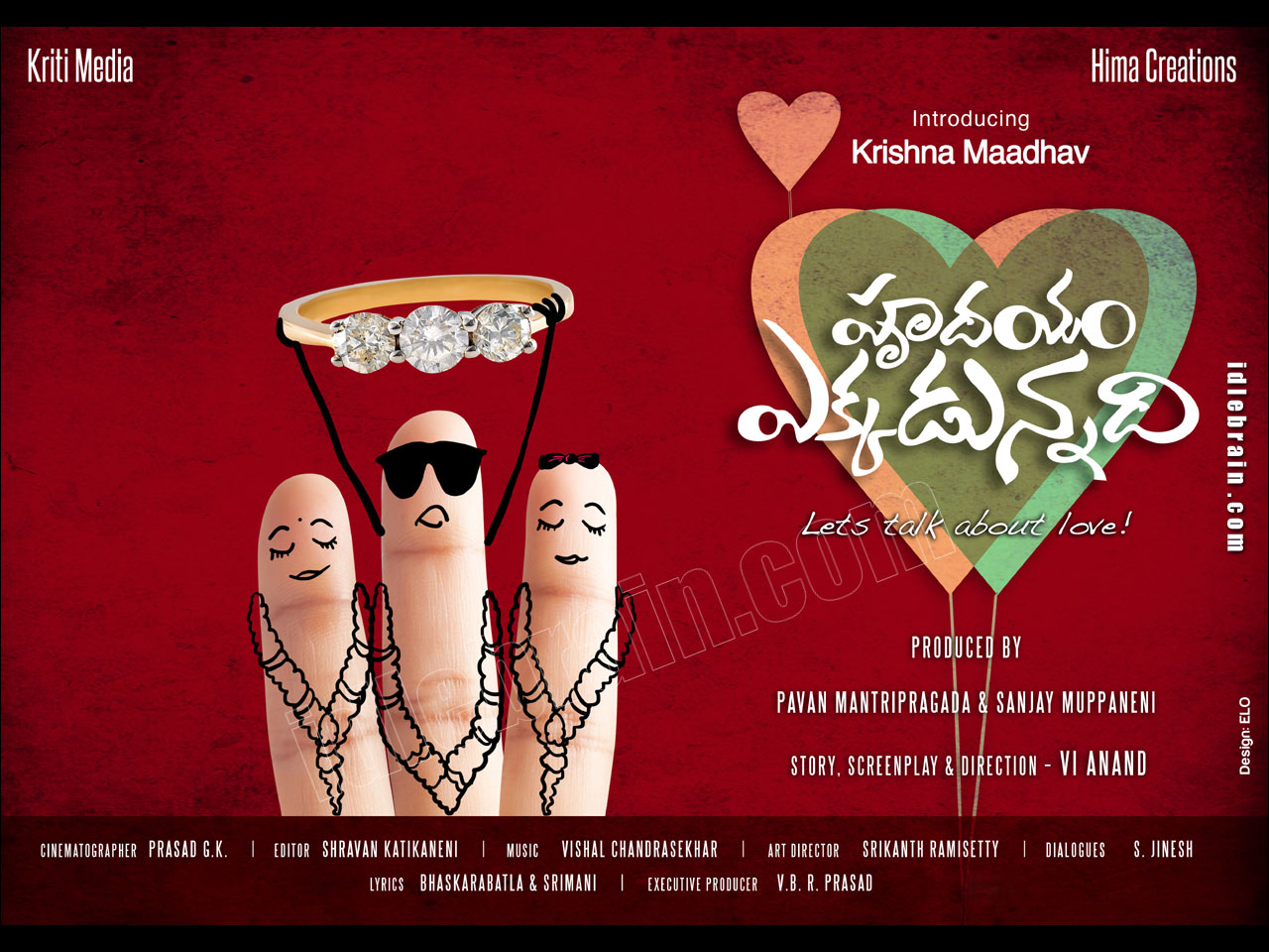 Hrudhayam Ekkadunnadi  wallpapers - Telugu cinema posters -   Krishna Maadhav